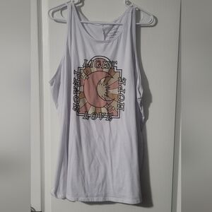 Torrid White Tank Top with Graphic Design